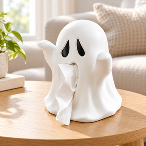 MIMO PVC Resin Tissue Box - Draped Ghost