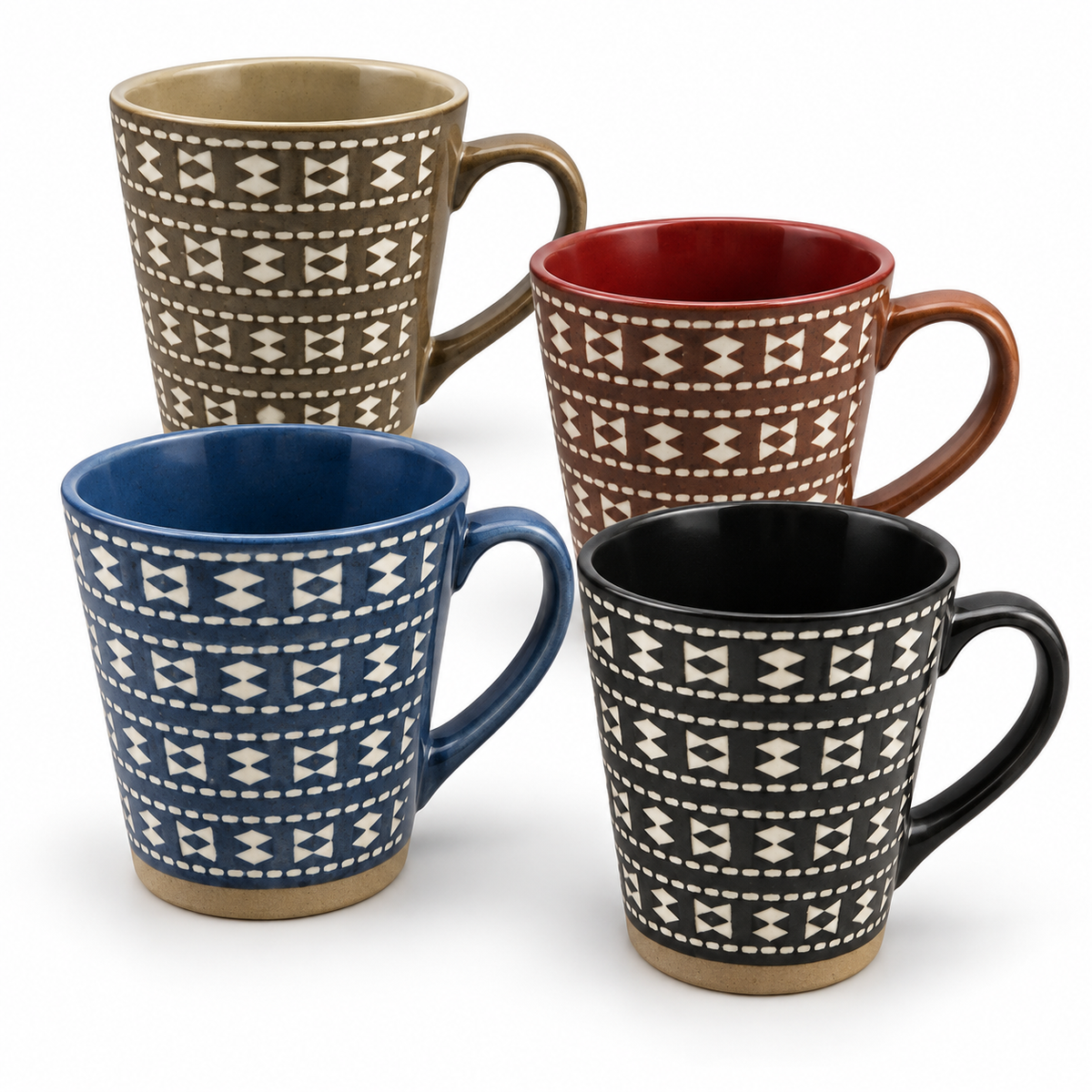 Danny Home 1 Piece Geometric Tapered Mug - 400 ml