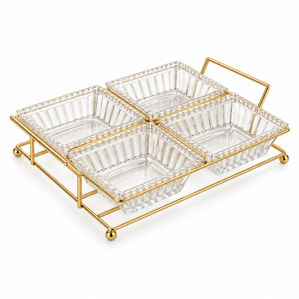 Danny Home Square Serving Bowls With Stand - 250 ml