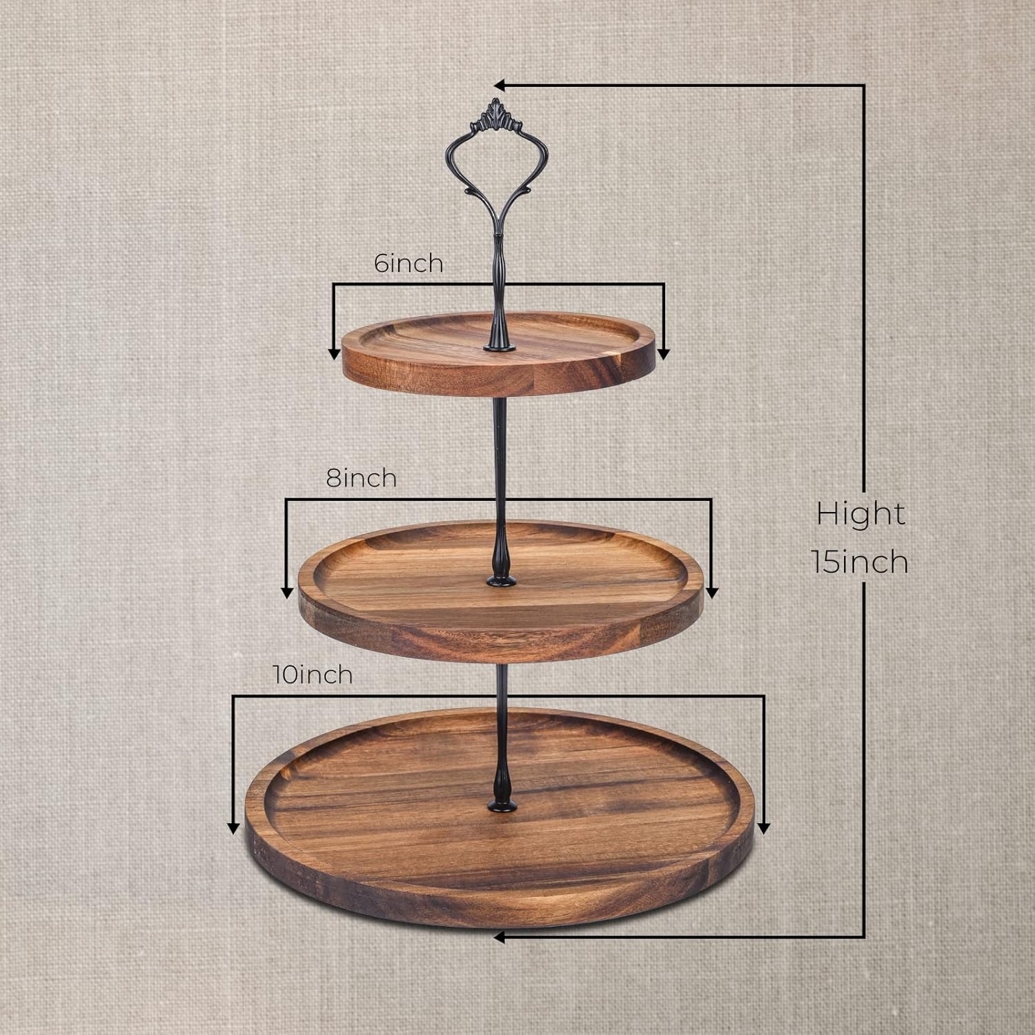 PREMIUM WOODEN TIERED CUPCAKE STAND