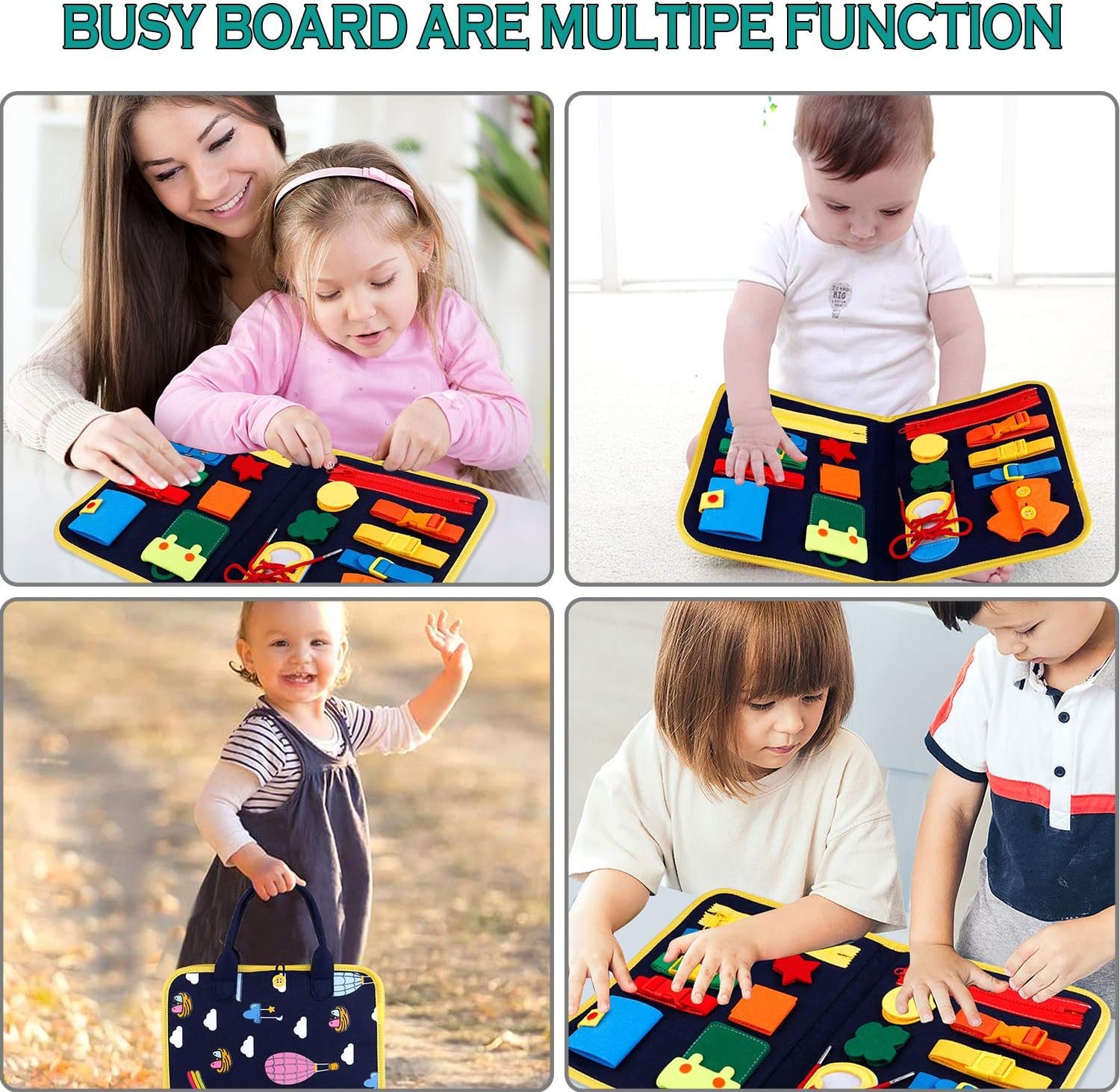 MONTESSORI TODDLERS ACTIVITY BUSY BOARD