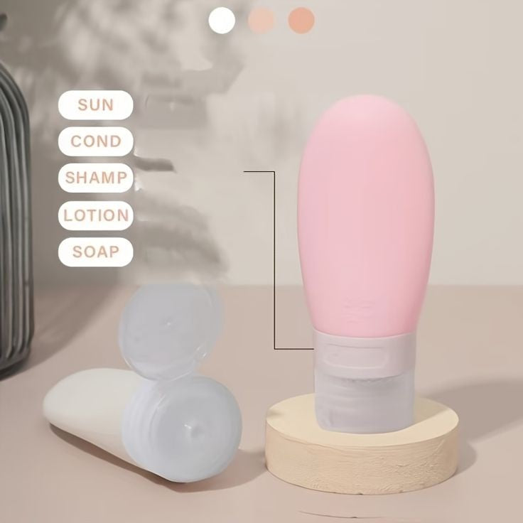 TRAVEL SILICONE TOILETRIES BOTTLES