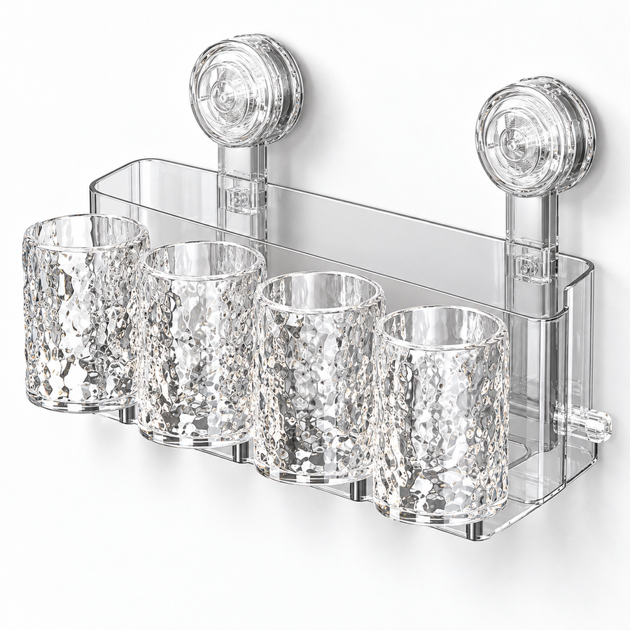 Bathroom Organizer With 4 Cups