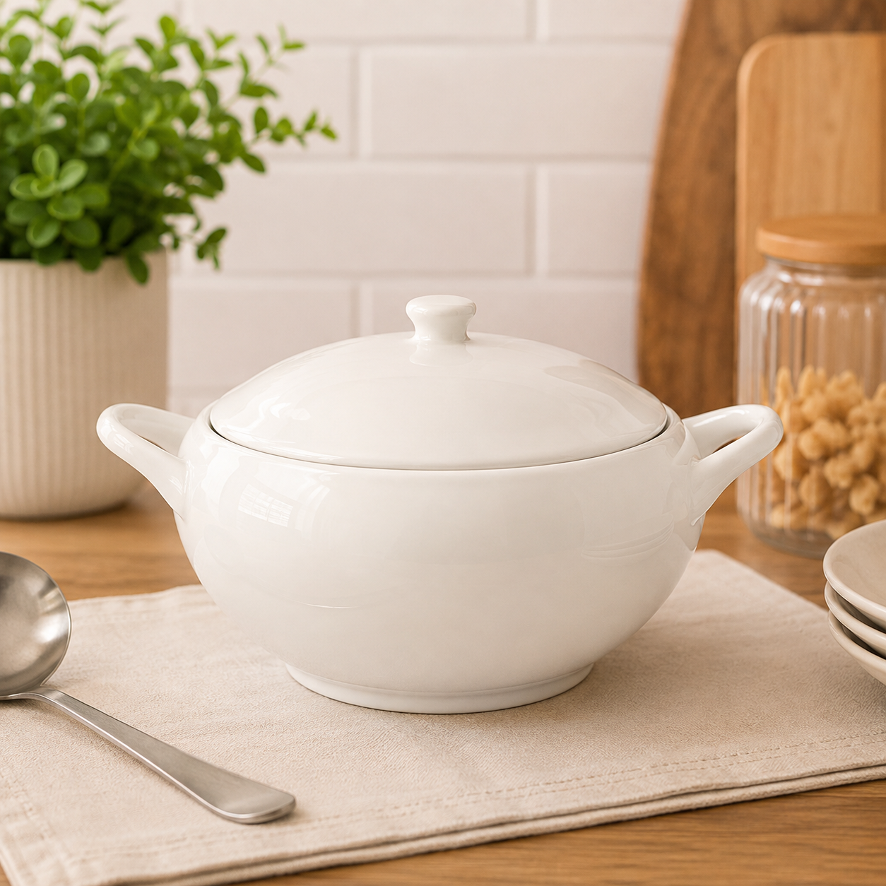 WINSOR ENGLAND CERAMIC SOUP TUREEN WITH LID