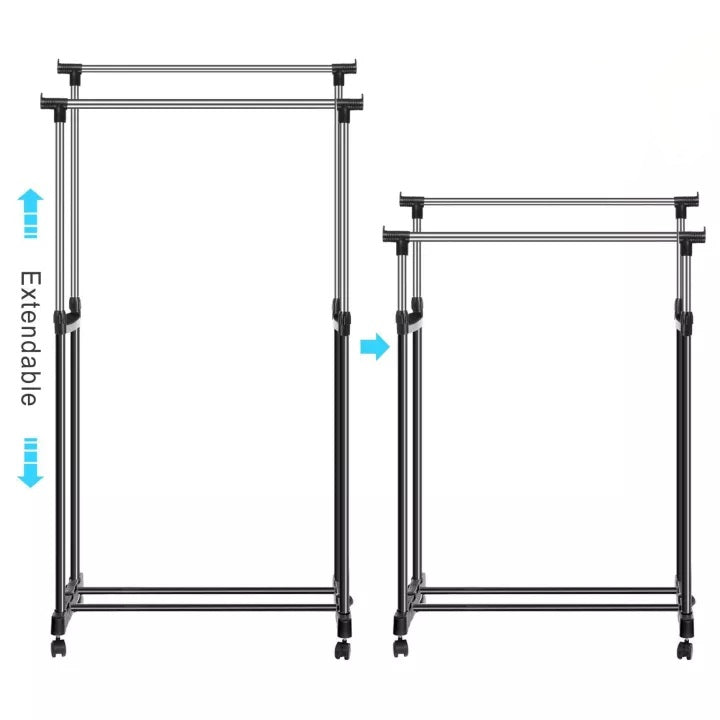 DUAL POLE CLOTHES RACK