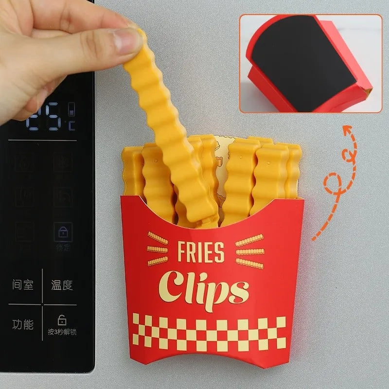 12 PIECES MAGNETIC FRENCH FRIES FOOD SEALING CLIPS