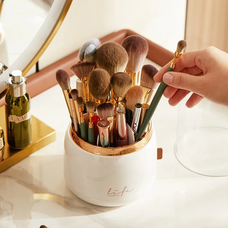 LUXOR ROTATING MAKEUP BRUSH ORGANIZER