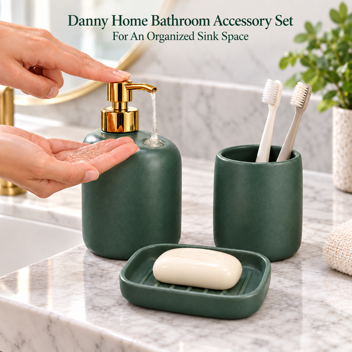 Danny Home 3 Piece Bathroom Accessory Set