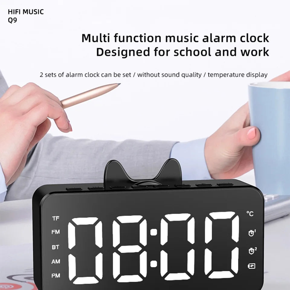 DIGITAL ALARM CLOCK WITH BLUETOOTH SPEAKER