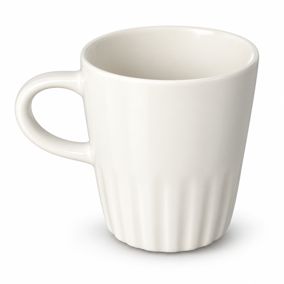 DANNY HOME WHITE FLUTED MUG - 350 ML