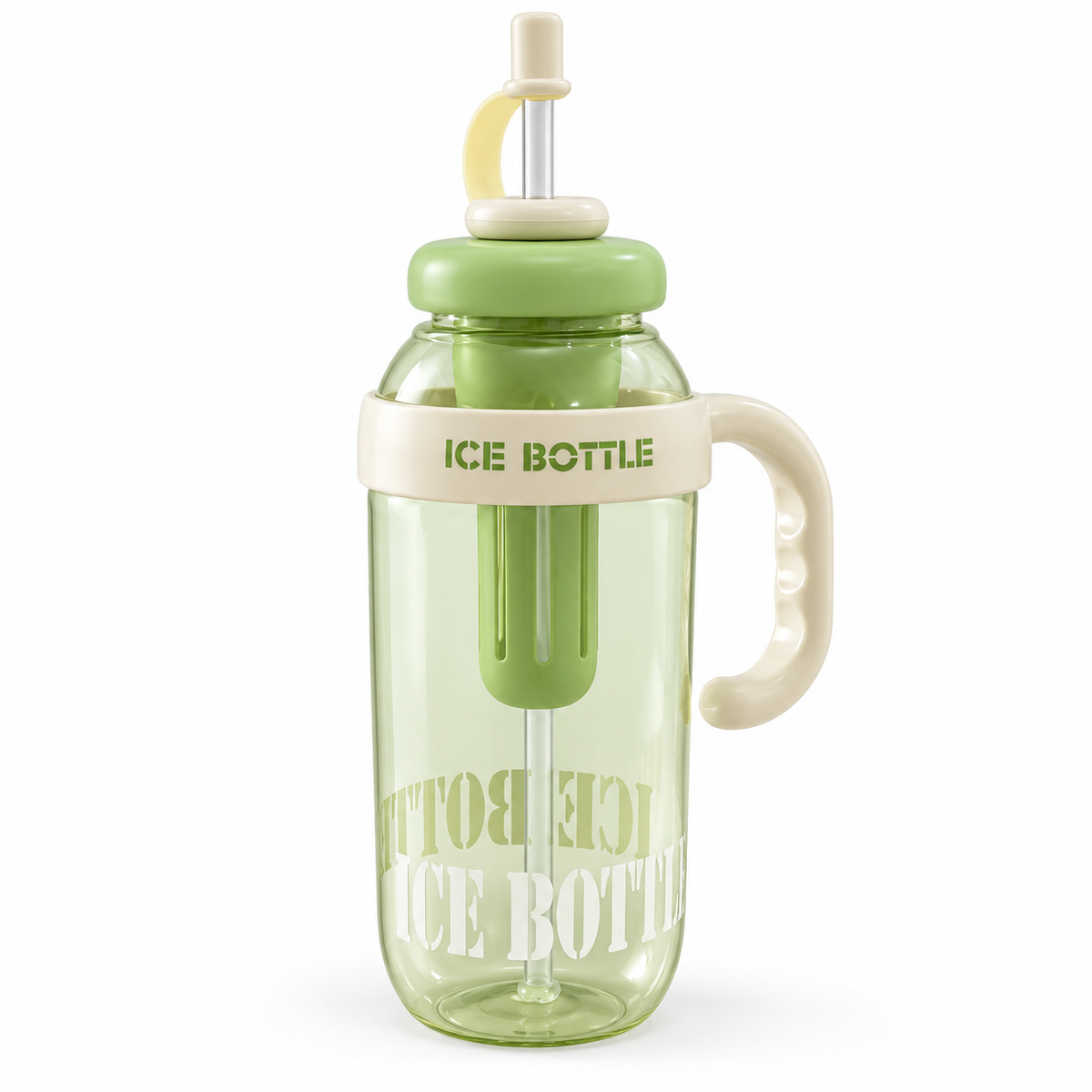 Ice Bottle with Straw
