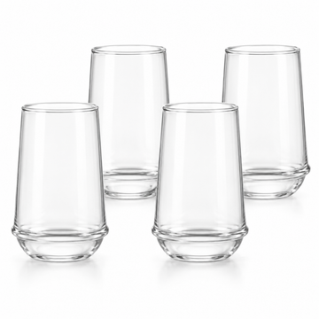 Danny Home 4 Piece Tapered Drinking Glass Set - 396 ml