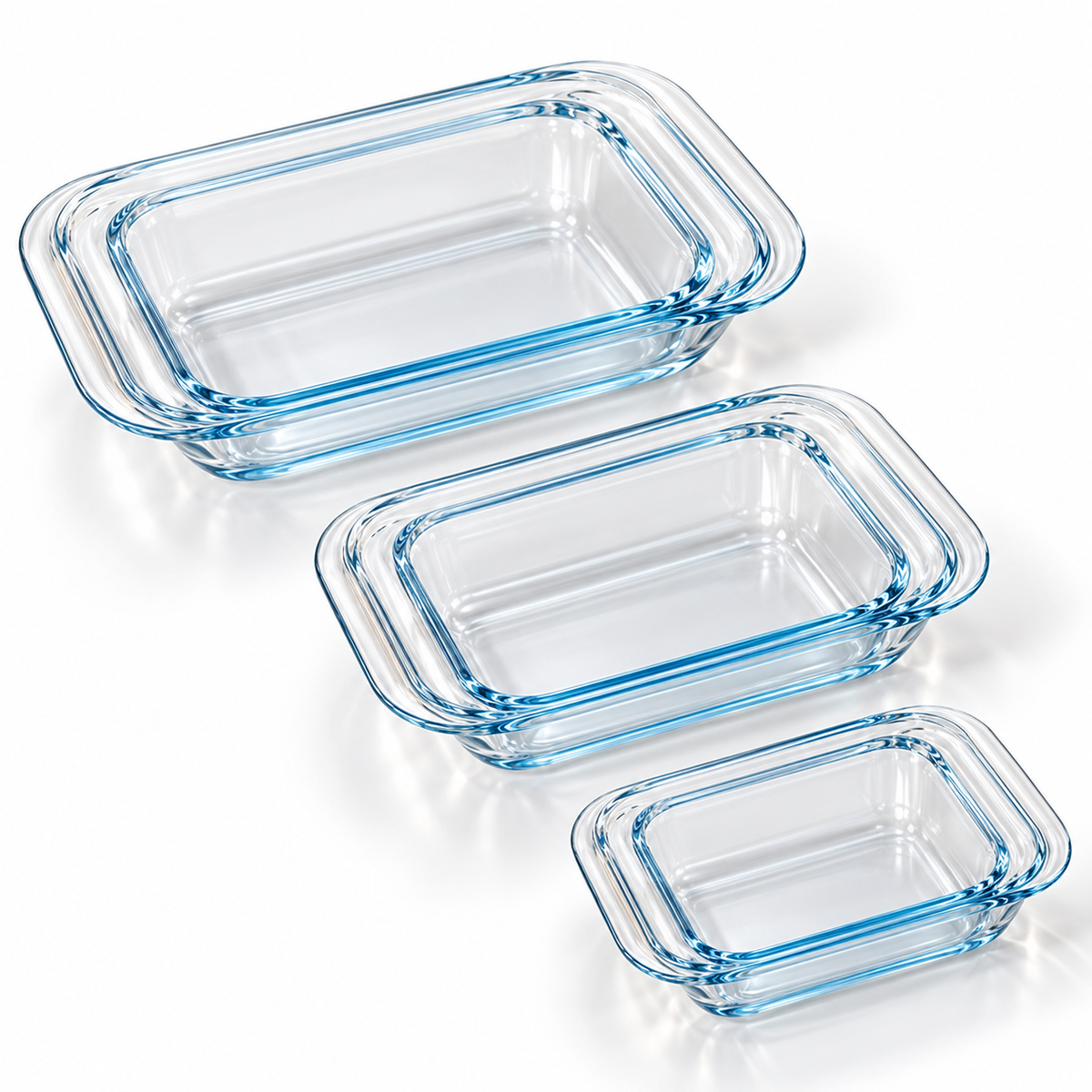Danny Home 3-Piece Glass Oven Dish Set