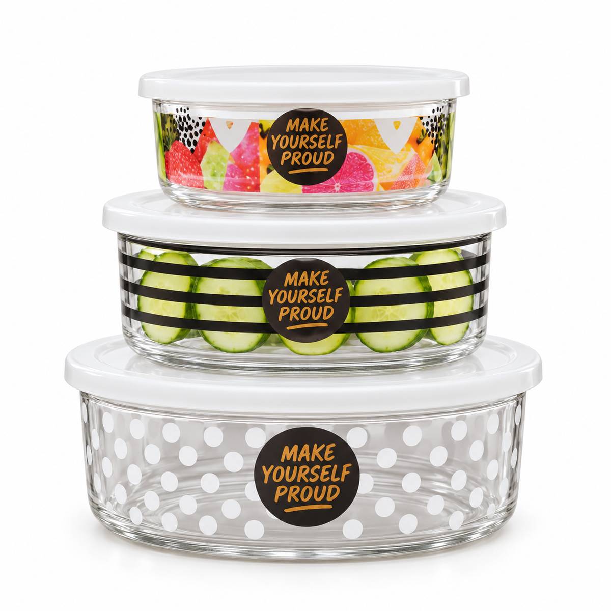 Limon Printed Food Storage Set – 3 Containers