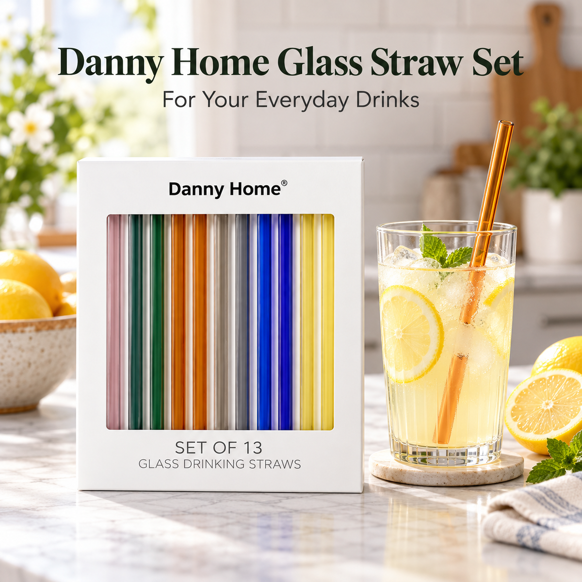 Danny Home 13 Piece Drinking Straw Set