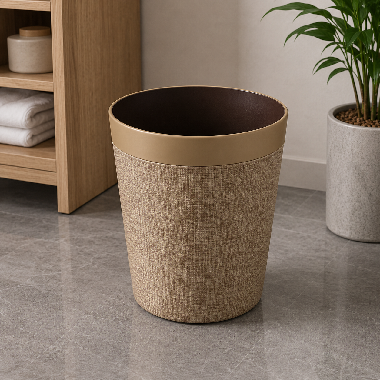 LINEN TEXTURE MULTIPURPOSE WASTEBASKET