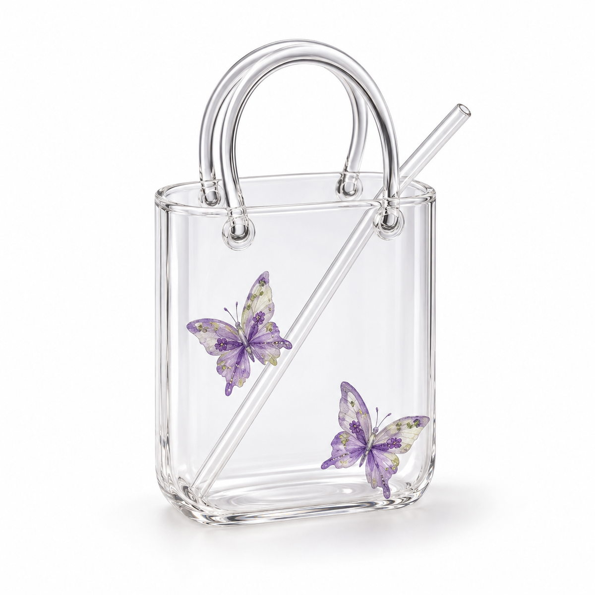 Glasslux Butterfly Handbag Cup - 400 ml