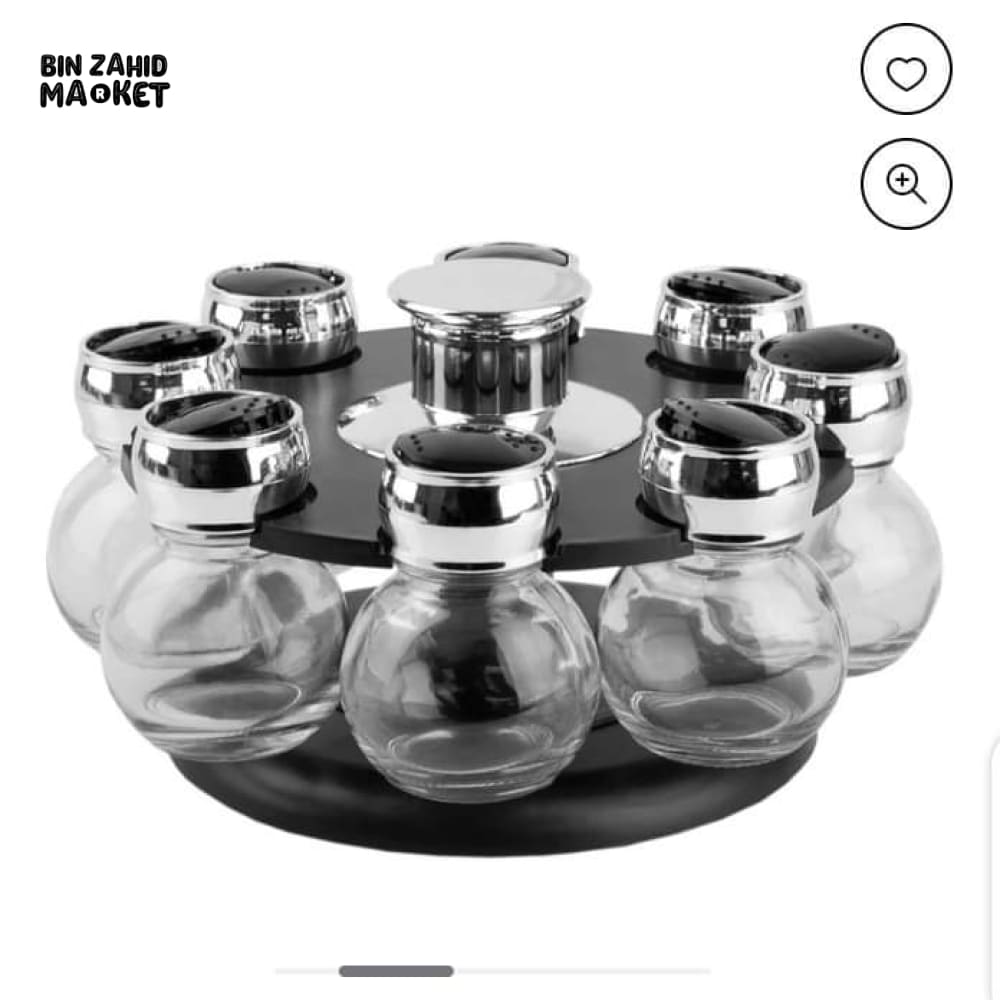 8IN1 REVOLVING SPICE JAR RACK