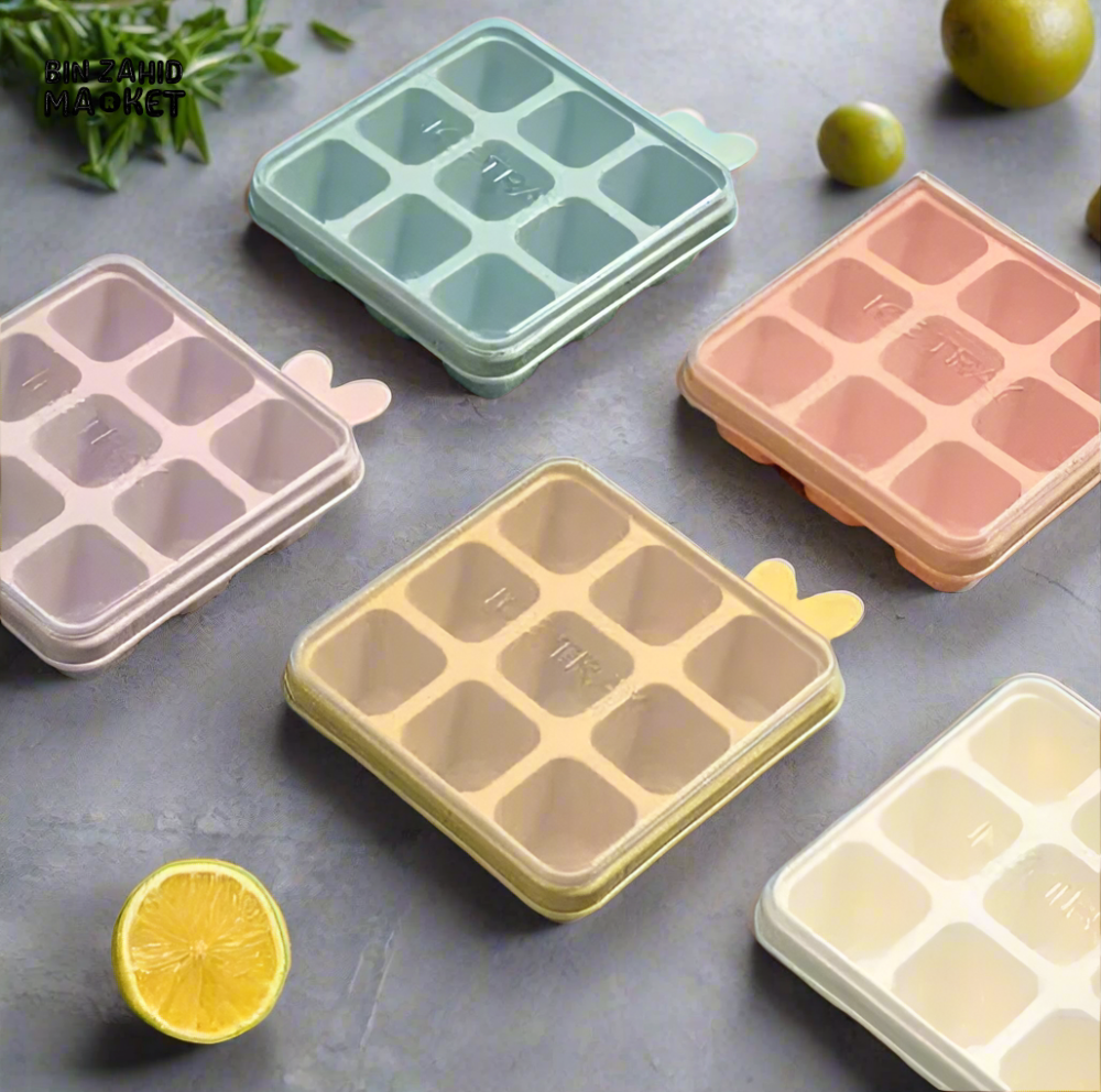 9-GRID ICE CUBE MOLD – SQUARE PLASTIC ICE TRAY