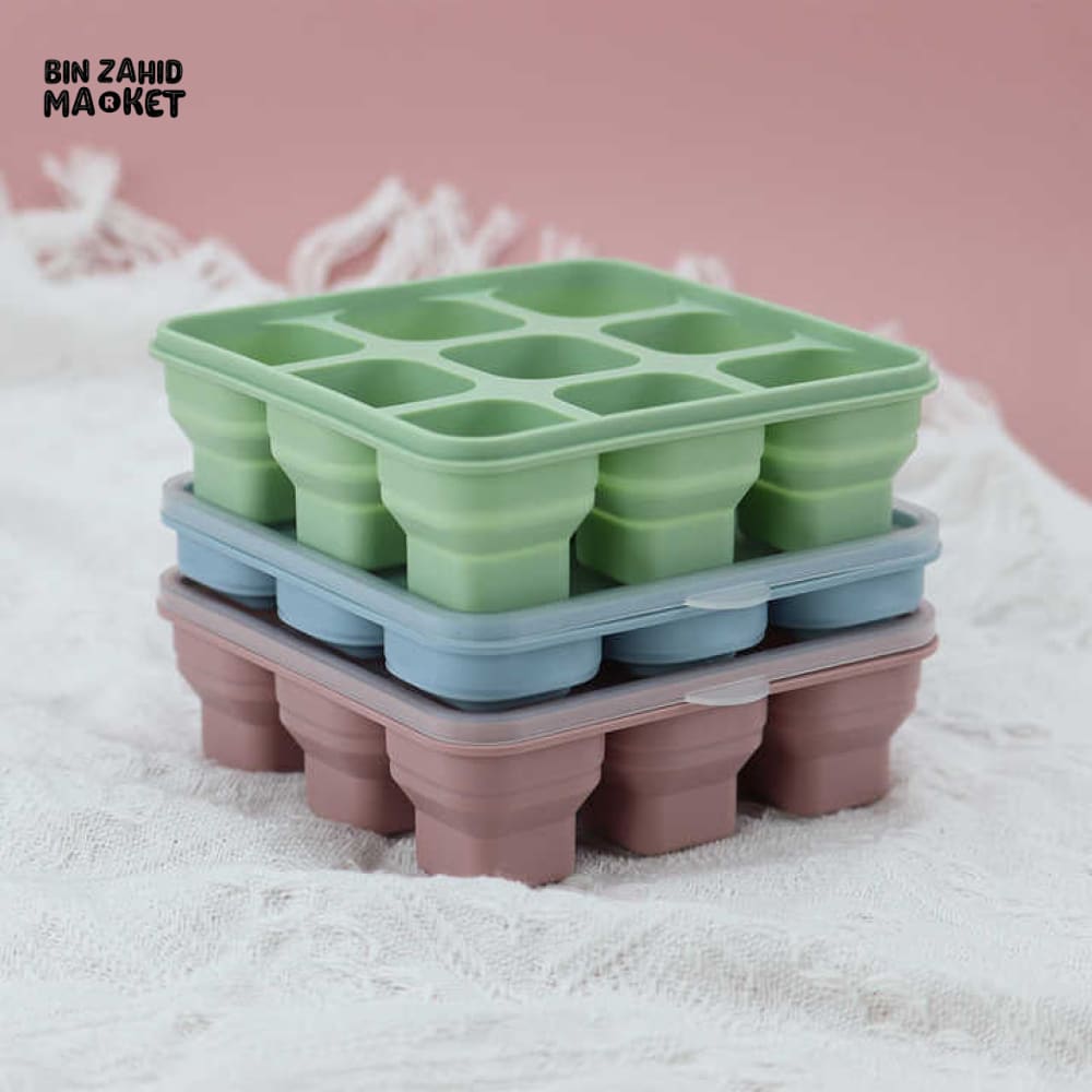 9-GRID ICE CUBE MOLD – SQUARE PLASTIC ICE TRAY