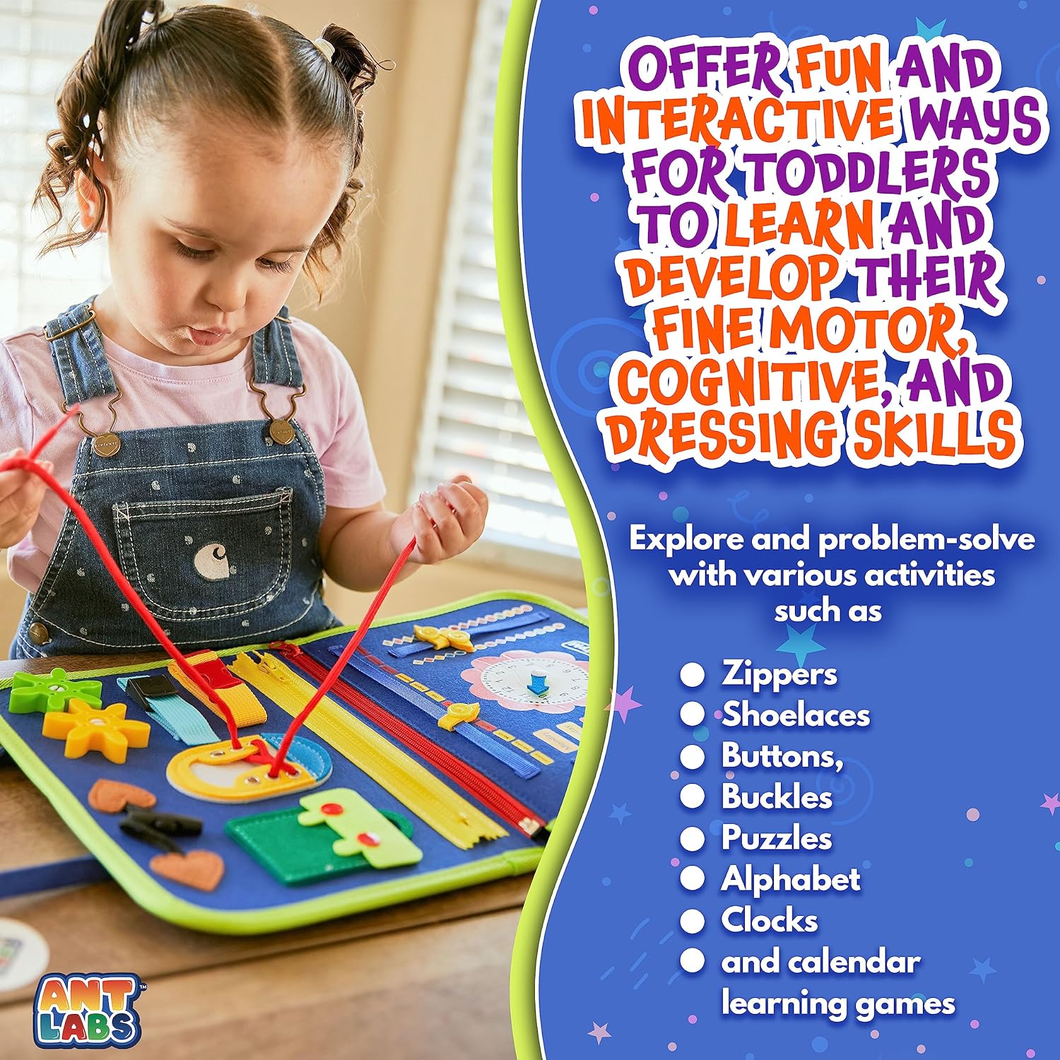 MONTESSORI TODDLERS ACTIVITY BUSY BOARD