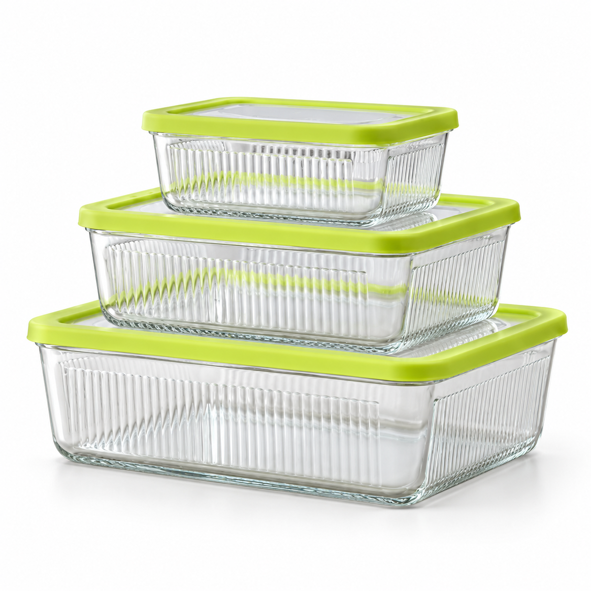 Limon Ribbed Food Storage Set – 3 Containers