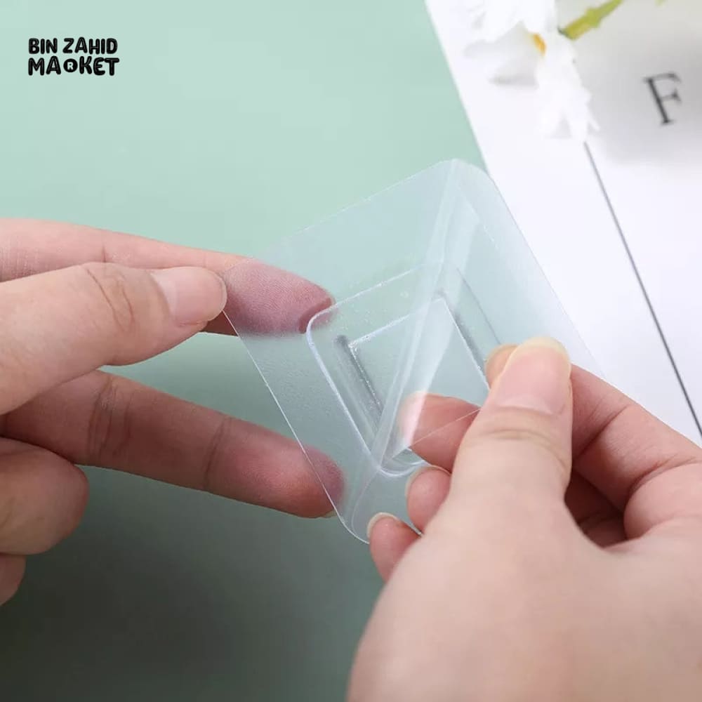 PACK OF 10 DUAL SIDED ADHESIVE WALL HOOKS