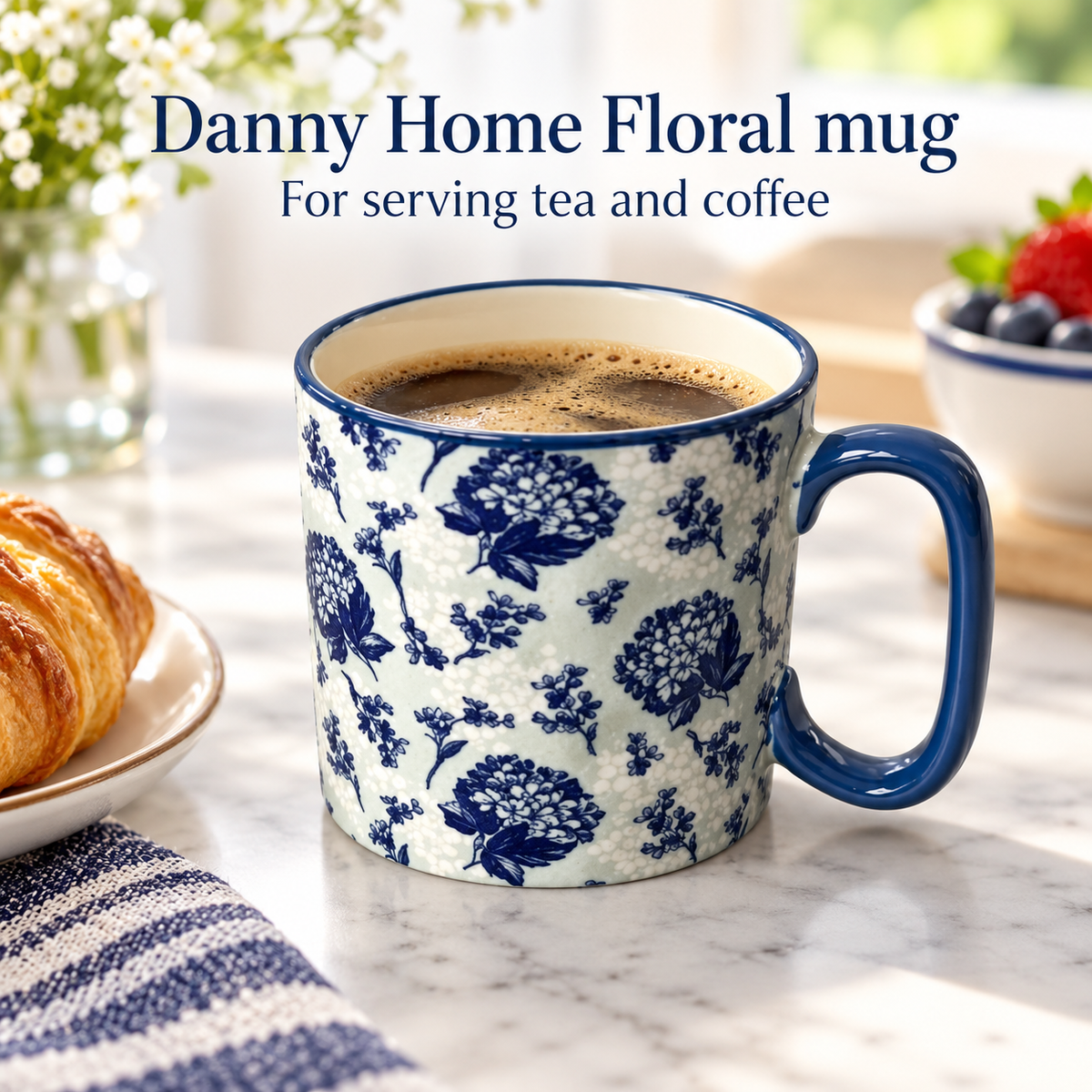Danny Home Floral Mug - 450 ml