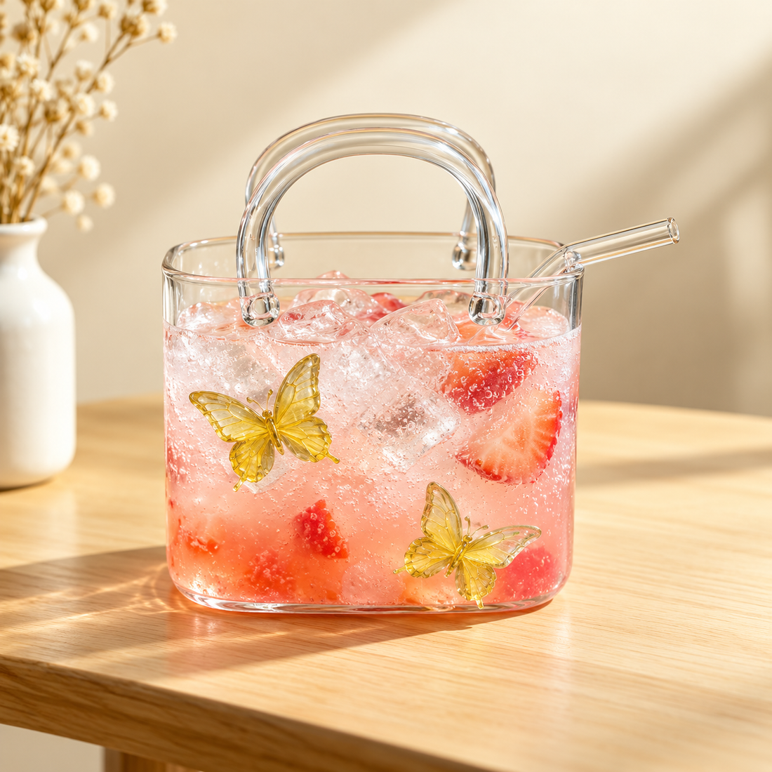 Glasslux Butterfly Handbag Cup - 400 ml