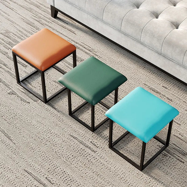 NORDIC LEATHER OTTOMAN 5 IN 1 MULTIFUNCTIONAL STOOL STORAGE FOOTSTOOL