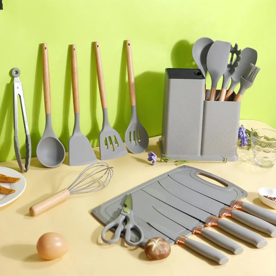 19 PIECES UTENSILS WITH KNIFE SET