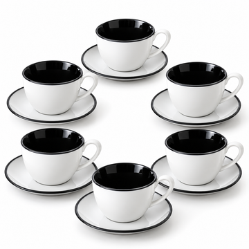 Danny Home 6 Piece Two-Tone Cup & Saucer Set