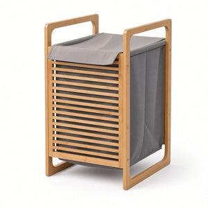 Homdelux Bamboo Laundry Basket - 1 Tiers