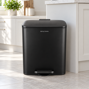 DANNY HOME BLACK RECTANGULAR PEDAL TRASH BIN