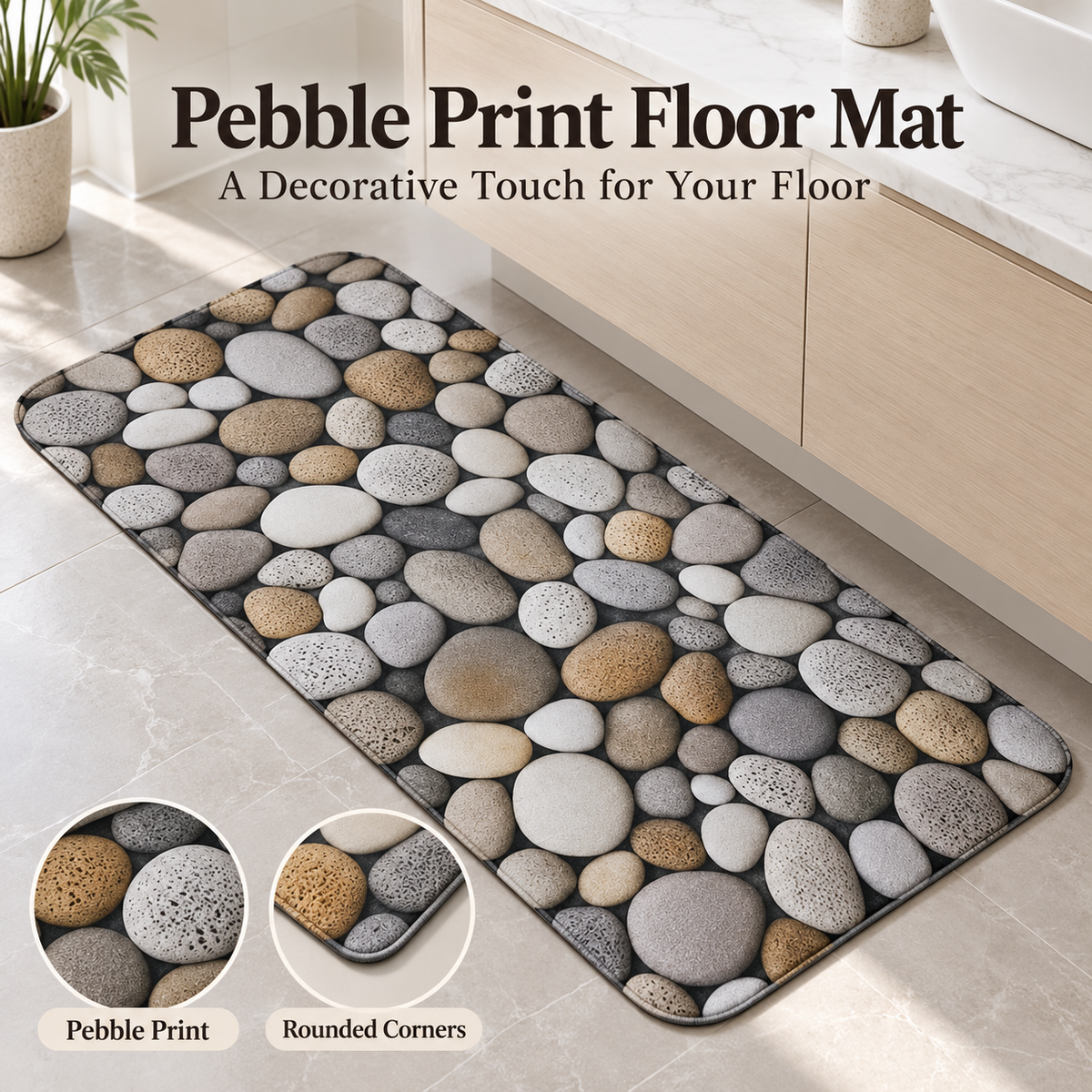 Pebble Print Floor Mat