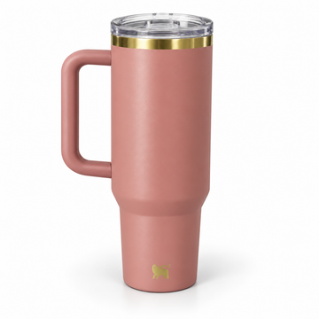 Classic Gold-Rim Handle Tumbler