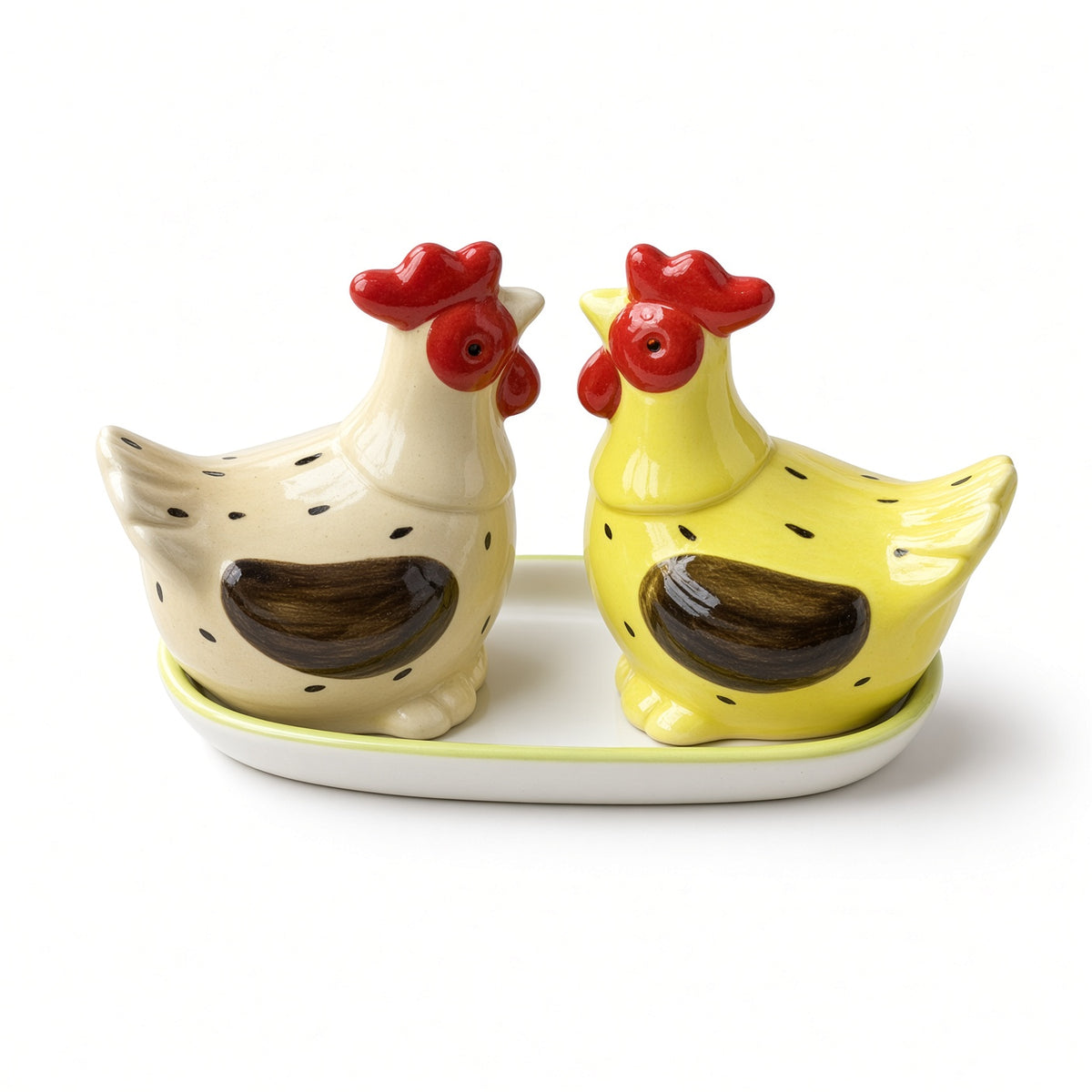 Kitchlux Ceramic Salt and Pepper Shakers - Chicken B&G