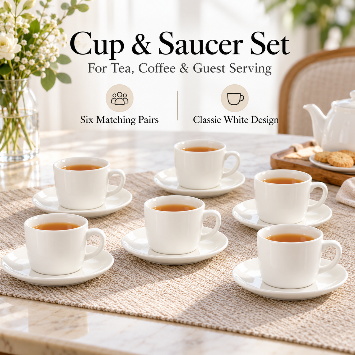 Danny Home 6 Piece Cup & Saucer Set