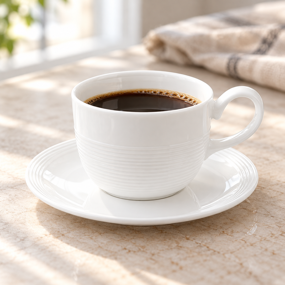 Danny Home 6 Piece Ribbed Cup & Saucer