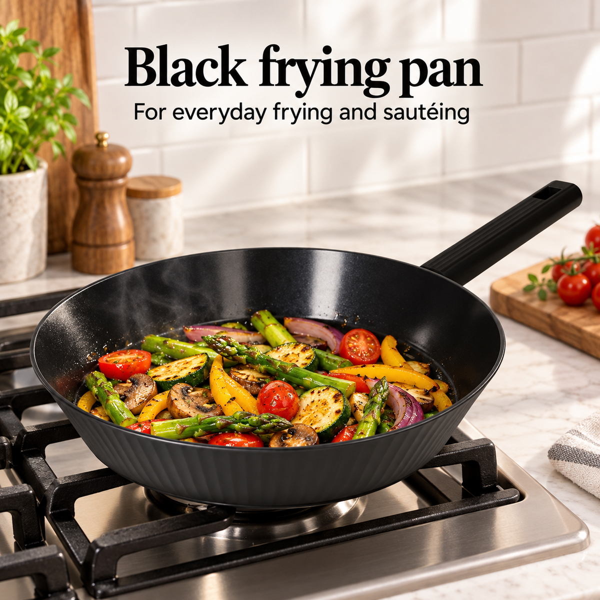 Danny Home Black Frying Pan -  26x5cm