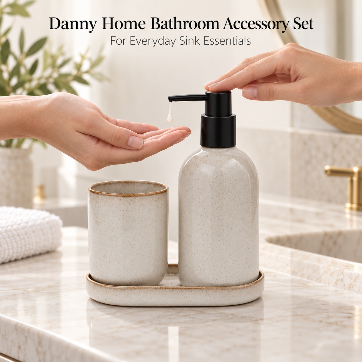 Danny Home 3 Piece Bathroom Accessory Set
