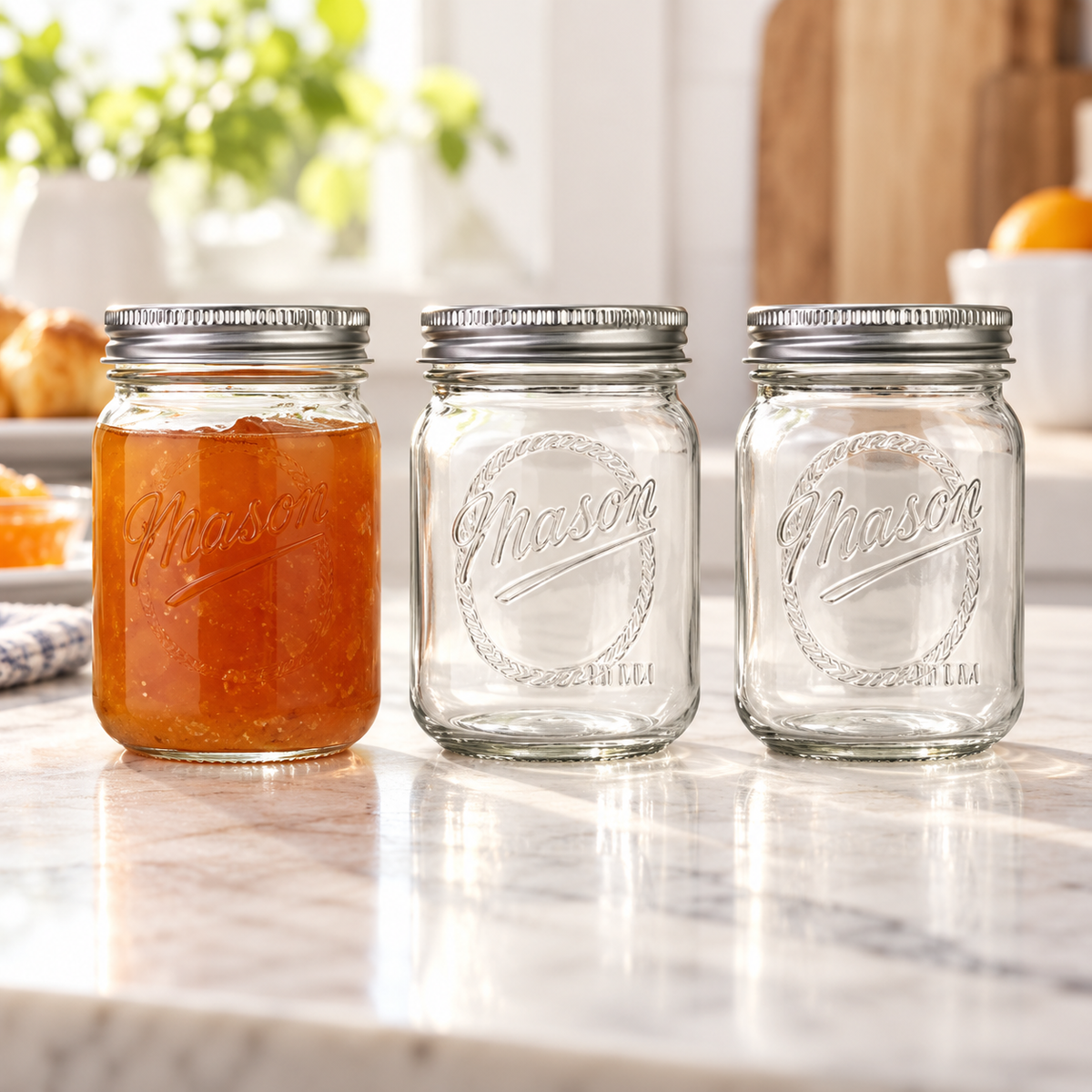 Danny Home 6 Piece  Mason Storage Jars - 480 ml