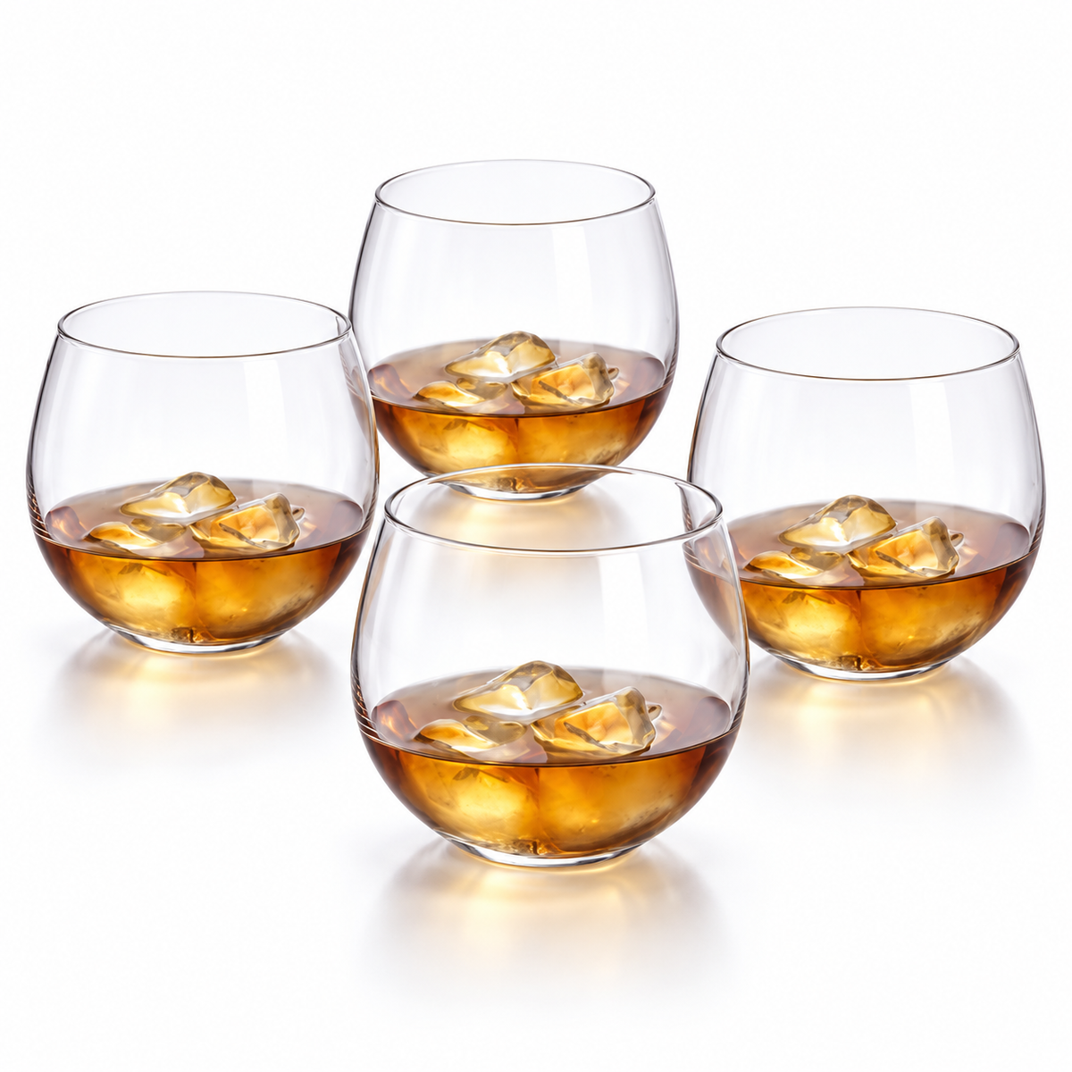 Danny Home 4 Piece Rounded Glass Set - 380 ml