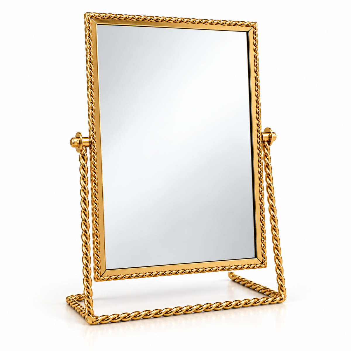 Golden Tabletop Mirror