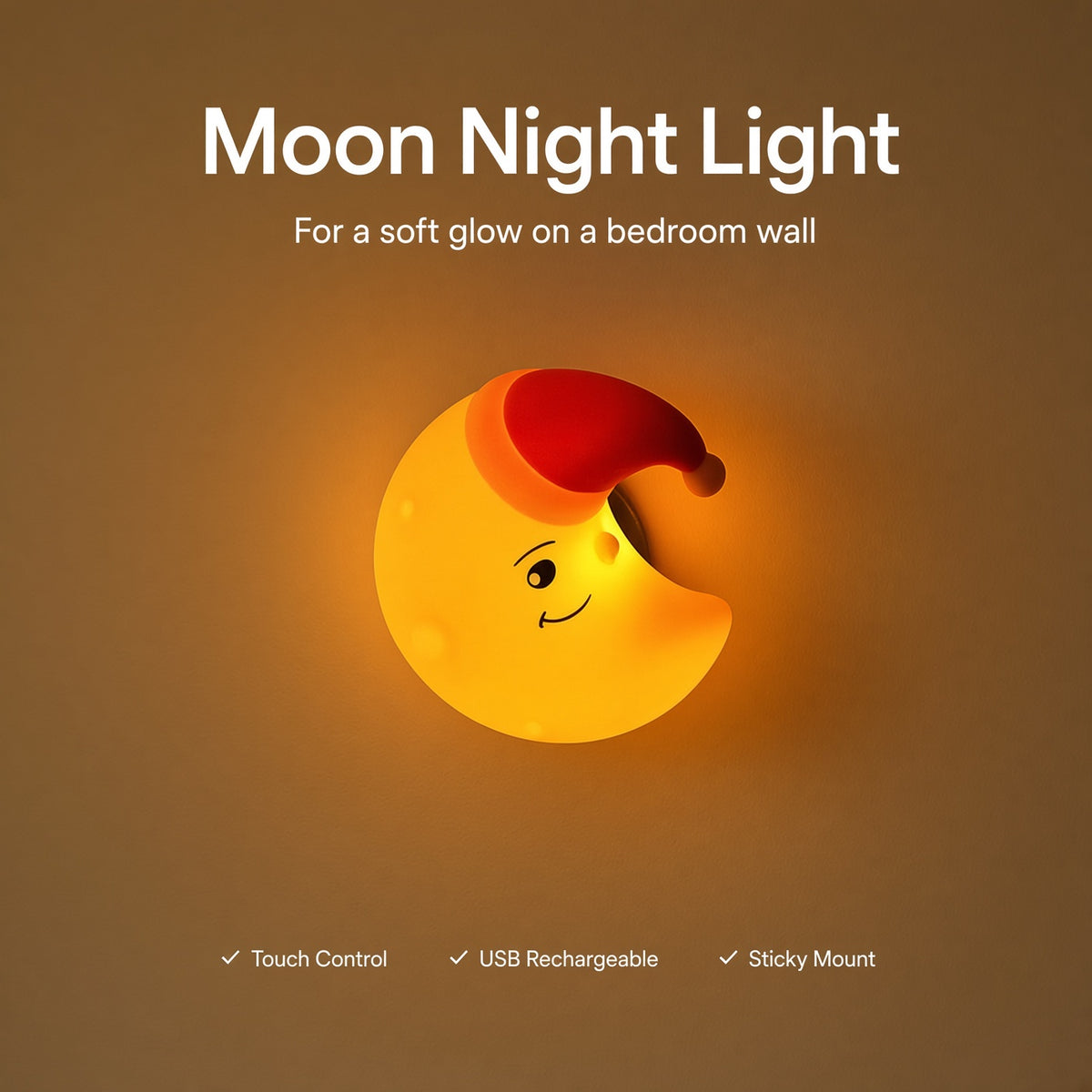 Lightora USB Rechargeable Night Light - Moon