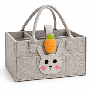 Felt Diaper Caddy – Rabbit – Elevated Studio View