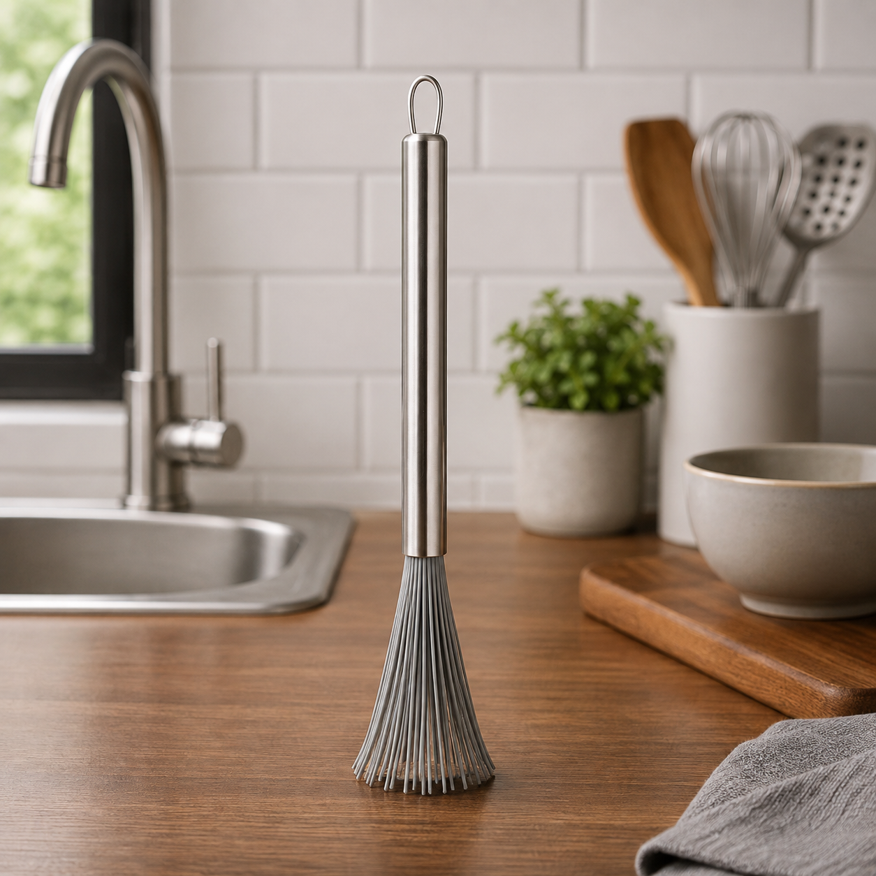 STAINLESS STEEL KITCHEN CLEANING BRUSH