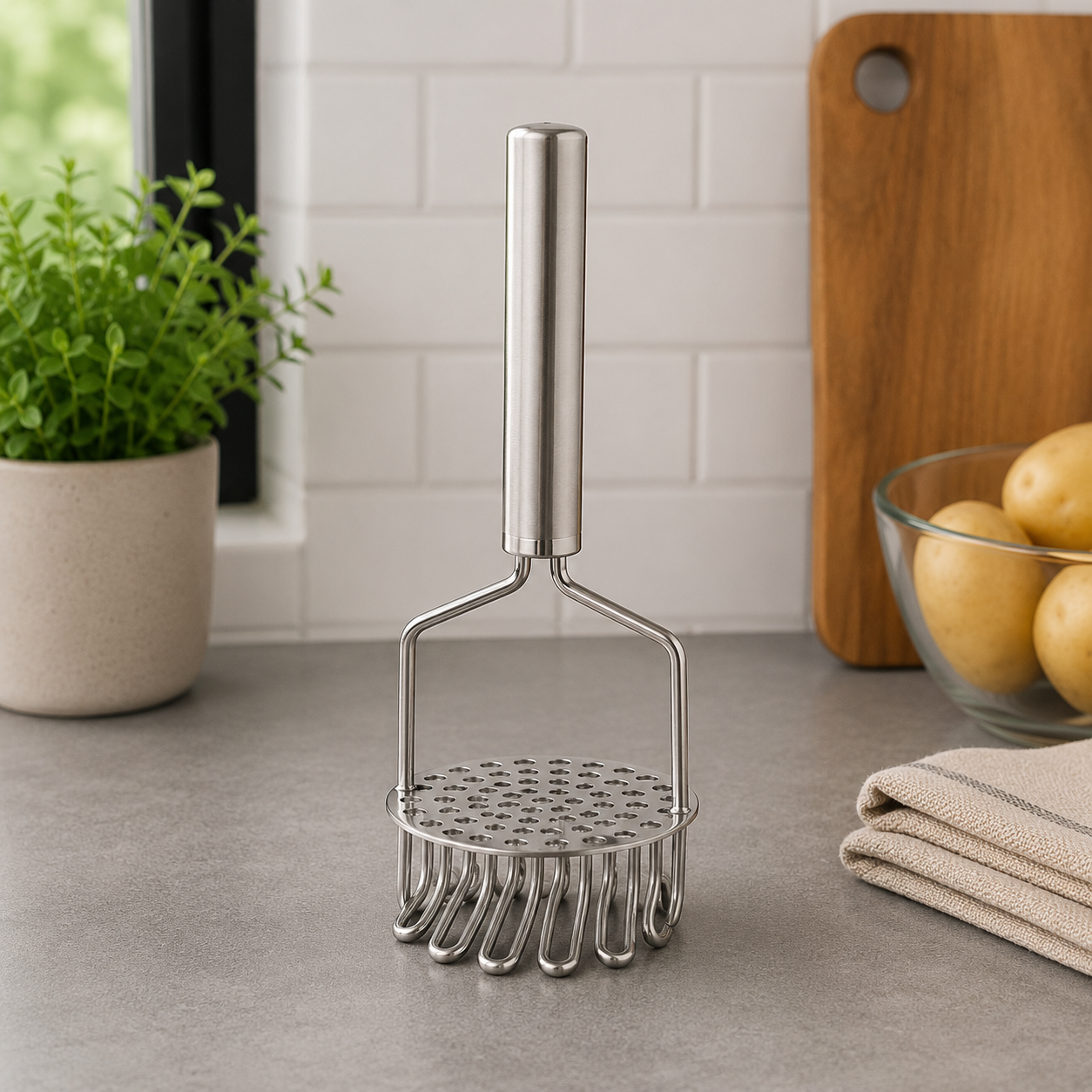 STAINLESS STEEL POTATO MASHER