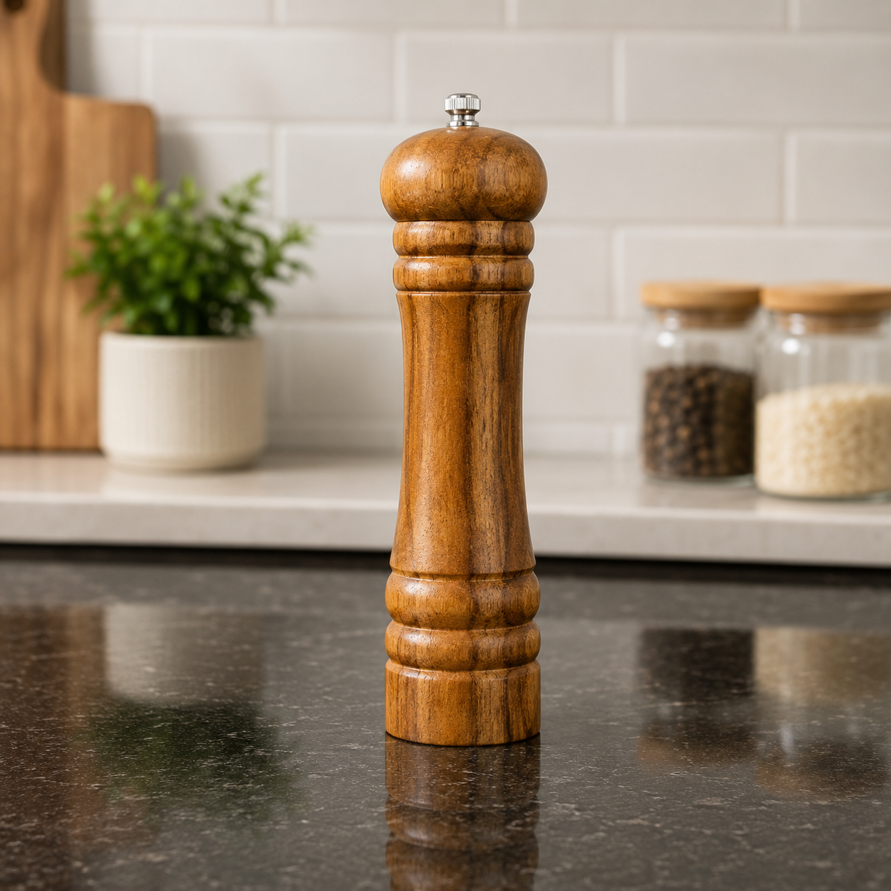 WOODEN MANUAL SALT AND PEPPER GRINDER