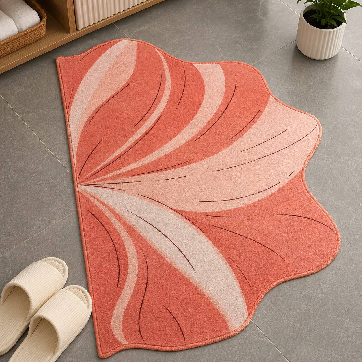 MATRUGS CORAL SHELL SHAPE NON-SLIP DECORATIVE FLOOR MAT